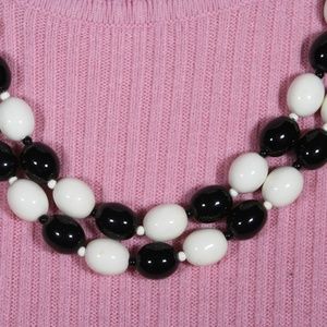 Vintage Black and White Necklace